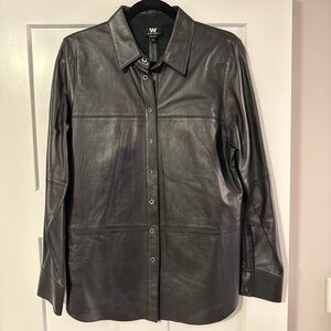W by Worth Black Leather Top